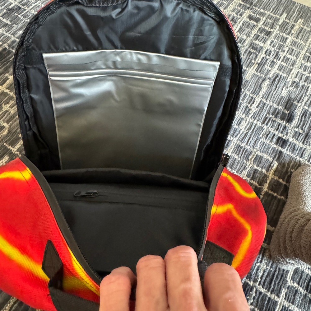 MONKEY CARTOON BACKPACK (VIBRANT RED & YELLOW) - Picture 3 of 11
